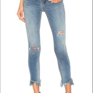 Free People Great Heights Frayed Skinny Jeans
